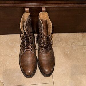 Lucchese American alligator lace up boots